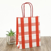 Sac de courses en papier kraft imprimé sur mesure avec poignée torsadée, sac de transport pour plats à emporter de restaurant, beige brun, écologique