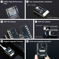 Modul Kamera ESP32-Wi-Fi Lite dengan Kamera 2MP, Dukungan PTZ 2DOF, untuk Papan STM32 dan Raspberry Pi