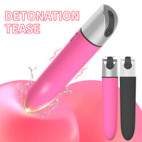 Vibrateur rechargeable mini en forme de rouge à lèvres pour la masturbation et le massage féminins