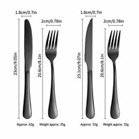 Ensemble de couverts en acier inoxydable poli miroir moderne avec boîte cadeau pour la salle à manger