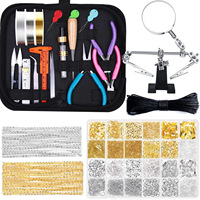 Kit de fournitures de fabrication de bijoux avec fils d'outils de bijoux pour la réparation de bijoux et les perles