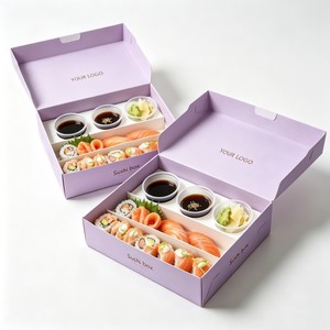 Cajas de Embalaje para Sushi al por Mayor, Cajas de Papel para Sushi de Grado Alimenticio, Cajas de Papel para Snacks <span class=keywords><strong>Suhi</strong></span> Personalizadas - Product Image 1