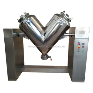 Food Grade Stainless Steel Universal 304 Laboratory Powder Vertical Drum Mixer V Cone Blender Machine with CE