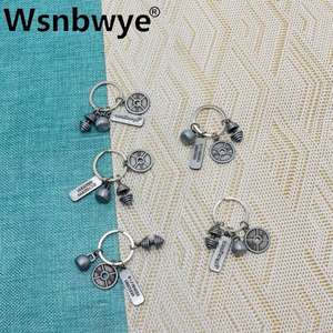 कस्टम लोगो 4in1 कीचेन फिटनेस जिम केटलबेल कैंबर्ड रॉड मिनी बारबेल स्क्वाट पैड मिनी डम्बल धातु कार्टून रबर - Product Image 1