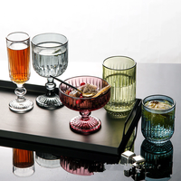 Verres à vin en gros en stock, couleur bleu-vert unie, avec pied perlé, pour mariage et fête, gravés