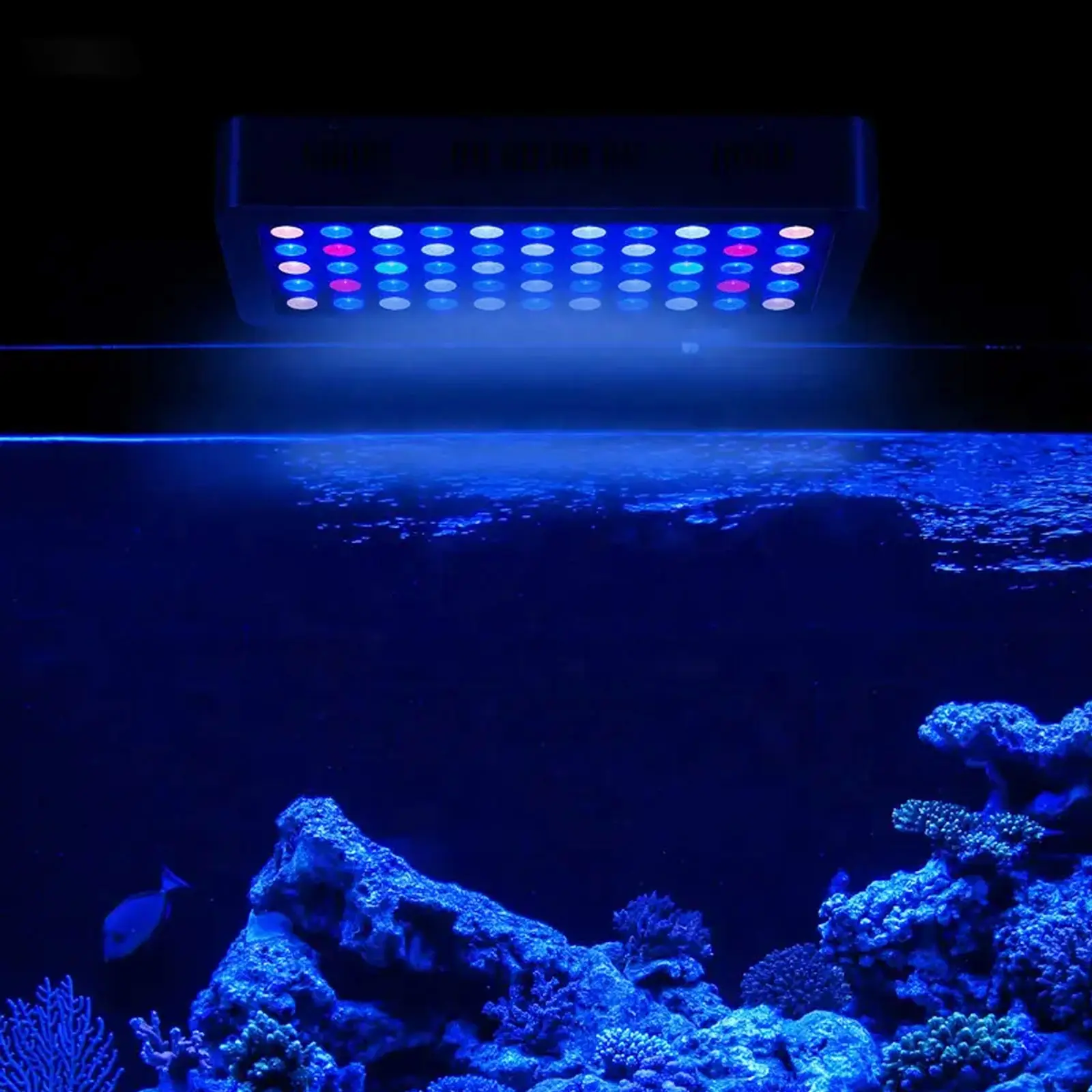 Cusomik 165w painel planta aquário luz led azul verde branco vermelho mudança espectro marinho recife tanque iluminação para coral recife luz