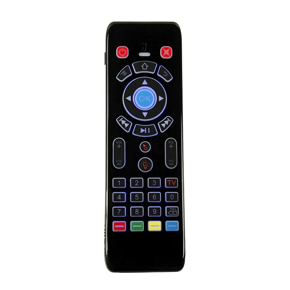 T16 Mouse Udara Nirkabel 2.4G, Keyboard Touchpad 7 Lampu Latar untuk Kotak TV Android Proyektor IPTV HTPC PC Laptop Pengendali Jarak Jauh Pintar