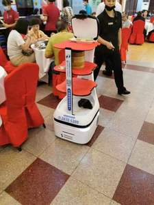 Robot de service intelligent commercial multifonctionnel pour la livraison de nourriture dans les hôtels, les restaurants et les services de traiteur - Product Image 5