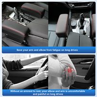 Accoudoir de Voiture Universel avec Support Réglable, Rangement Console, Rallonge Confortable pour Repose-Coude