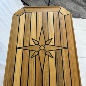 Table Pliante Marine En Teck – Plateau Rectangulaire 66x65 Cm (26x25,6 Pouces)