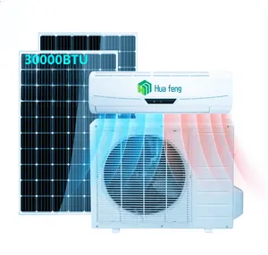 Aire acondicionado híbrido con paneles solares Mitsubishi so lar, climatizador solar de 24 voltios