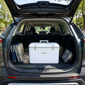 Glacière 30L, rétention de la glace jusqu'à 3 jours, boîte à lunch chaude, boîte de conservation des aliments frais, boîte de refroidissement, <span class=keywords><strong>réfrigérateur</strong></span> d'extérieur pour vaccins sanguins - Product Image 5