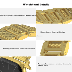 <span class=keywords><strong>Bracelet</strong></span> de montre en acier inoxydable de luxe NEXVOGUE pour montre 38-49 mm compatible avec les modèles Iwatch 8/7/6/5/4/3/2/1 Boucle papillon - Product Image 3