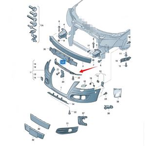 Pour <span class=keywords><strong>AUDI</strong></span> <span class=keywords><strong>A3</strong></span> 2010-2013 <span class=keywords><strong>S</strong></span>-<span class=keywords><strong>Line</strong></span> Connecteur de pare-chocs avant OE 8P0807233A Plaque de renfort supérieure - Product Image 4