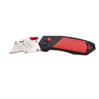 Couteau utilitaire pliant en acier de qualité industrielle, lame en acier inoxydable, coupe-carton de sécurité pour papier et carton, support DIY, personnalisable ODM