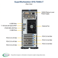 타워 랙마운트 서버 워크스테이션 SYS-7048A-TR 듀얼 소켓 제온 E5-2600 V3 V4 16 DIMM DDR4 8 핫스왑 베이 리퍼비시 중고