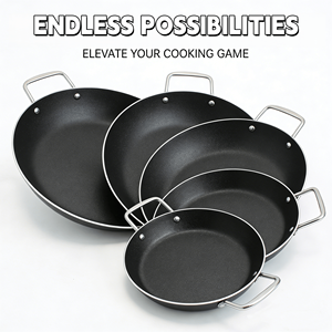 Venta Directa de Fábrica: Juego de Sartenes para <span class=keywords><strong>Paella</strong></span> de Mármol Antiadherentes, Compatibles con Inducción, con Asas de Aleación de Aluminio, Aptas para Horno, para <span class=keywords><strong>Paella</strong></span> de Mariscos - Product Image 1