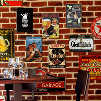 Letrero Metálico Vintage Personalizado con Impresión UV, Decoración de Pared para Bar, Cafetería, Garaje, Hogar, Oficina, Cuarto de Hombre, Placa Retro