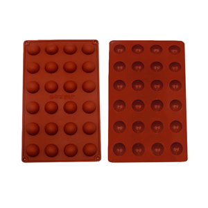 <span class=keywords><strong>Molde</strong></span> Redondo de Silicona de 24 Cavidades, Media Esfera para Pasteles, Gelatina, Pudín, Artículos Hechos a Mano para Uso Doméstico - Product Image 3