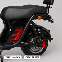Scooter électrique haute performance 1500W, moto électrique pour adultes avec éclairage LED, scooter électrique urbain pour les déplacements en ville