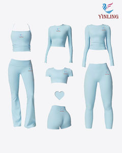Nuovo Set di Abbigliamento Yoga <span class=keywords><strong>per</strong></span> Donne, Tuta Elastica <span class=keywords><strong>per</strong></span> <span class=keywords><strong>Palestra</strong></span> e Fitness all'Aperto, Comodo Body <span class=keywords><strong>per</strong></span> Yoga - Product Image 3