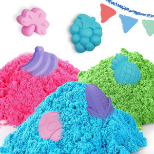 Ensemble de bac à sable magique Space Sand, jouets de sable pour enfants, multiples moules à sable, seau, sable spatial, dinosaures, fruits - Product Image 3