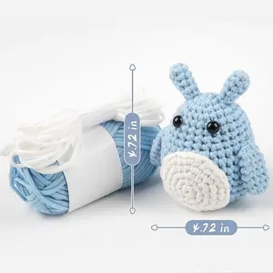 Chinchilla pingente Decor Ornaments Boneca Fio Crochet Kit para Iniciantes Tricô DIY Material Pacote em Inglês