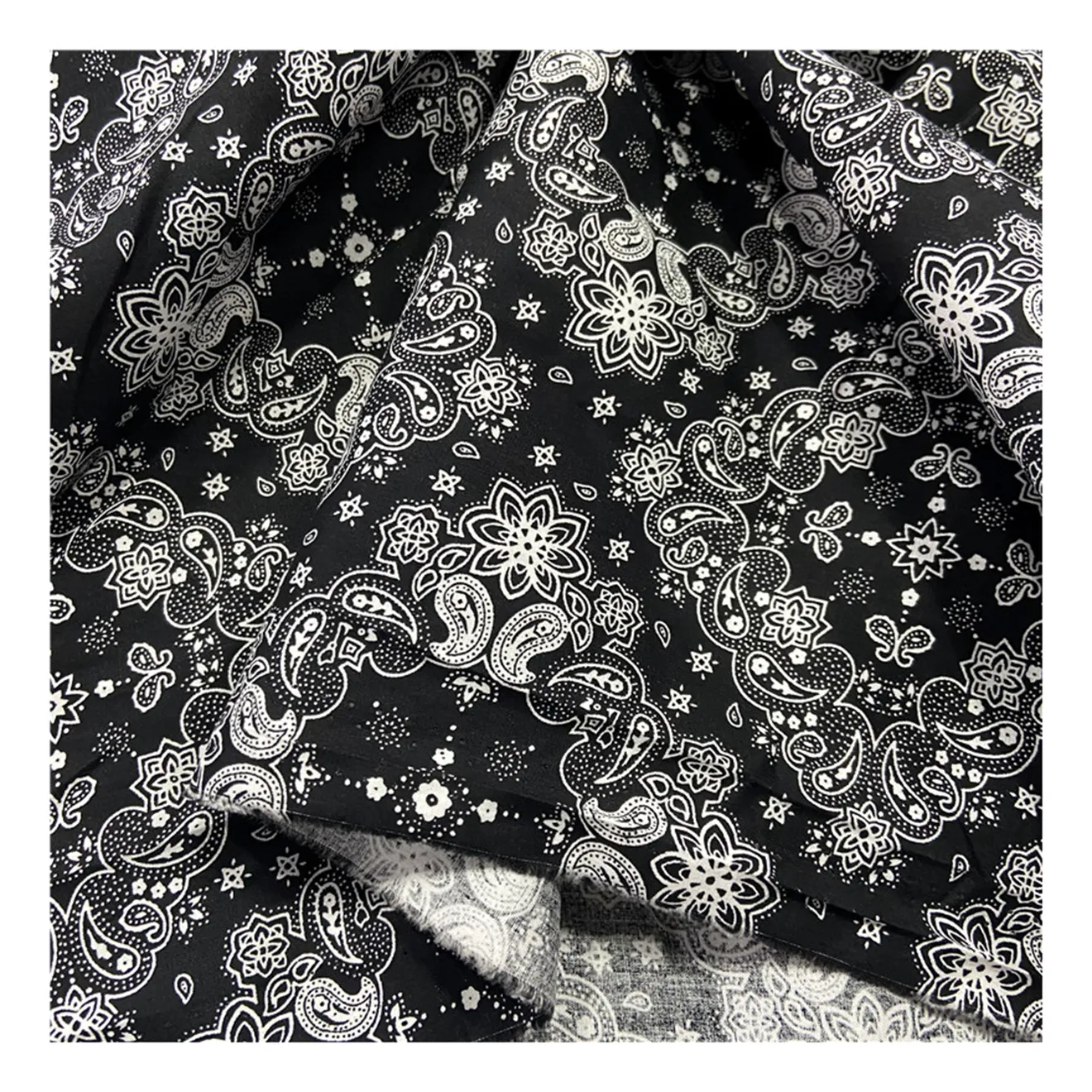 Pronto per la spedizione Floreale pianura popeline paisley design tessuto 100% cotone oem tessuti stampati per il vestito