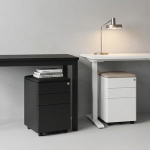 Armoire de classement mobile commerciale en acier avec tiroirs, verrouillage centralisé et pieds mobiles verrouillables - Product Image 1