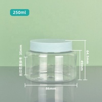 Offre Spéciale blanc rose rond 250ml 8.5oz pots de beurre corporel emballage crème de soin de la peau bouteilles en plastique avec couvercles