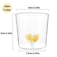 Prix de gros des fabricants chinois: tasses en verre borosilicate avec dessins de dessins animés 3D intégrés, adaptées à un usage domestique.