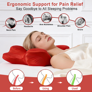 Cuscino a farfalla personalizzato per l'allineamento della colonna cervicale, sollievo dal dolore per collo, spalle e mal di testa - Produzione B2B - Product Image 2
