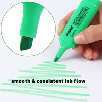 Stylos marqueurs à encre à séchage rapide Foska 6 couleurs pastel assorties stylo marqueur à pointe biseautée avec deux largeurs de ligne 1mm ou 5mm