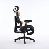Chaise de bureau ergonomique de qualité supérieure avec repose-pieds, accoudoirs 6D, soutien lombaire, dossier haut, chaise pivotante en maille respirante