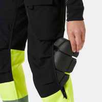 Pantalon de travail haute visibilité réfléchissant pour femme, multipoches, extensible, teint uni, vente en gros