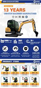 รถขุดตีนตะขาบขนาดเล็ก 1.5 ตัน 2 ตัน 2.5 ตัน 3.5 ตัน สำหรับงานฟาร์ม พกพาสะดวก - Product Image 2