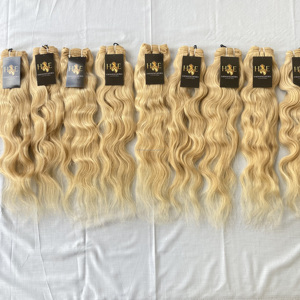 Extensiones de Cabello ruso, Color rubio, 613 mechones, cutícula, pelo de visón Alineación - Product Image 3