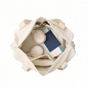 Sac de voyage pliable léger en cuir PU et tissu Oxford avec logo personnalisé pour le week-end, idéal pour le rangement de costumes et vêtements - Product Image 3