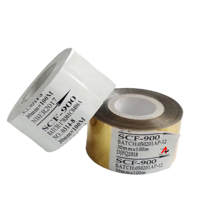 Ruban de codage de <span class=keywords><strong>date</strong></span> or argent Cinta Codificacion Blanca 25mm 100m 183m 300m SCF900 feuille de codage à chaud - Product Image 2
