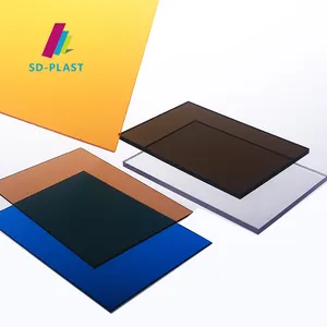 Lámina de policarbonato de 16mm de alta calidad SUN-DECOR, láminas de techo de plástico transparente Danpalon de plástico de 10mm, lámina de policarbonato sólido