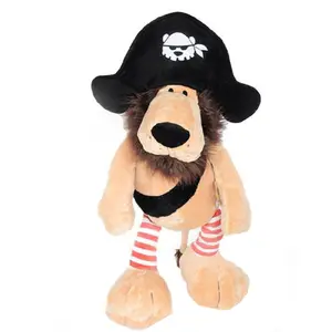 ZD302 vente en gros de poupées de la série des animaux pirates, cadeaux pour enfants, animaux en peluche, mignons, Lion, dinosaure, ours, jouets en peluche