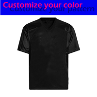 Maillot de football tissé 260g pour homme avec logo personnalisé, col en V, manches courtes, coupe décontractée oversize, OEM