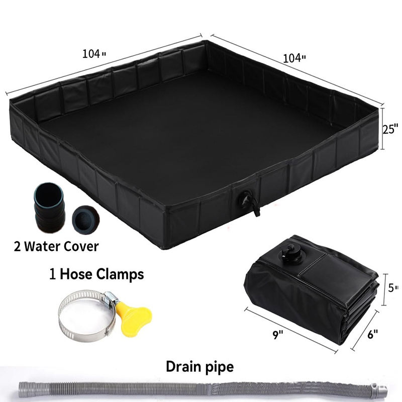 Square pool + connector + water pipe