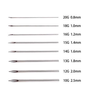 Agujas <span class=keywords><strong>para</strong></span> <span class=keywords><strong>Piercing</strong></span> de 50 mm, 100 Unidades por Caja, Desechables, Huecas, <span class=keywords><strong>para</strong></span> Arte Corporal, Tamaños 12g, 13g, 14g, 15g, 16g, 18g, 20g, Surtido - Product Image 4