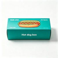 Caja biodegradable hecha a mano para sándwiches, apta para alimentos, en oferta, caja para hot dogs, caja para hamburguesas