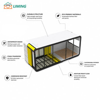 Capsule spatiale modulaire moderne Apple Cabin, maison préfabriquée portable pour bureau de jardin, café, salle de réception