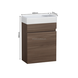 Mueble <span class=keywords><strong>de</strong></span> <span class=keywords><strong>Baño</strong></span> Flotante Moderno <span class=keywords><strong>de</strong></span> 40 cm, Gabinete <span class=keywords><strong>de</strong></span> Almacenamiento Suspendido en la Pared con Lavabo <span class=keywords><strong>para</strong></span> Baños <span class=keywords><strong>Pequeños</strong></span> y Vestuarios - Product Image 6