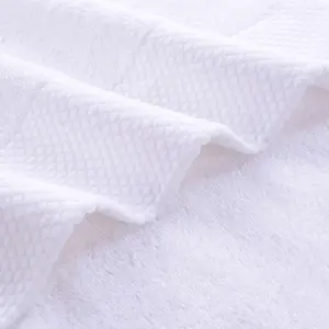 Telo da bagno in cotone 100% bianco di alta qualità con il logo hotel asciugamano puro asciugamano spesso bagno