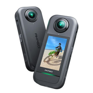 Caméra d'action AKASO 360, résistante aux intempéries, vidéo 360° 5.7K, 48MP, capteurs 1/2 pouce, écran tactile 2.29 pouces, bâton de selfie invisible 360° °   Horizon - Product Image 1