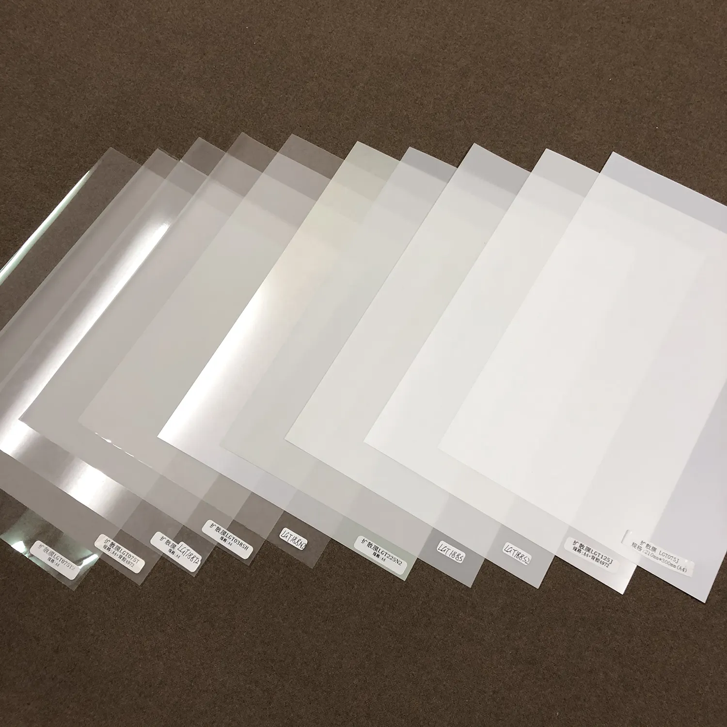 Pelicula difusora PET LGT075T2 Diffuser Film For backlight of Computer TV and other electronic products